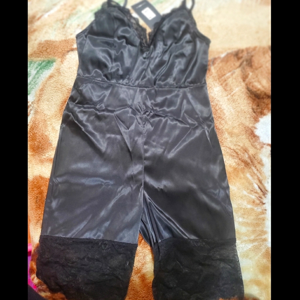 Sweet Sudction Satin Romper